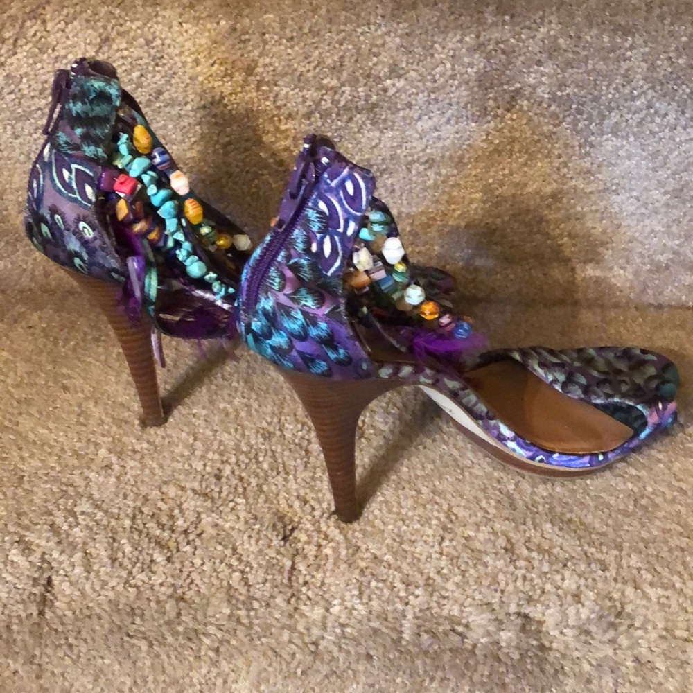 GORGEOUS! UNIQUE! MULTI COLOR HI HEEL - Picture 4 of 6